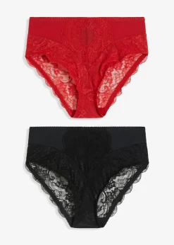 bonprix Lot de 2 slips taille haute|Femme Dessous|Bas