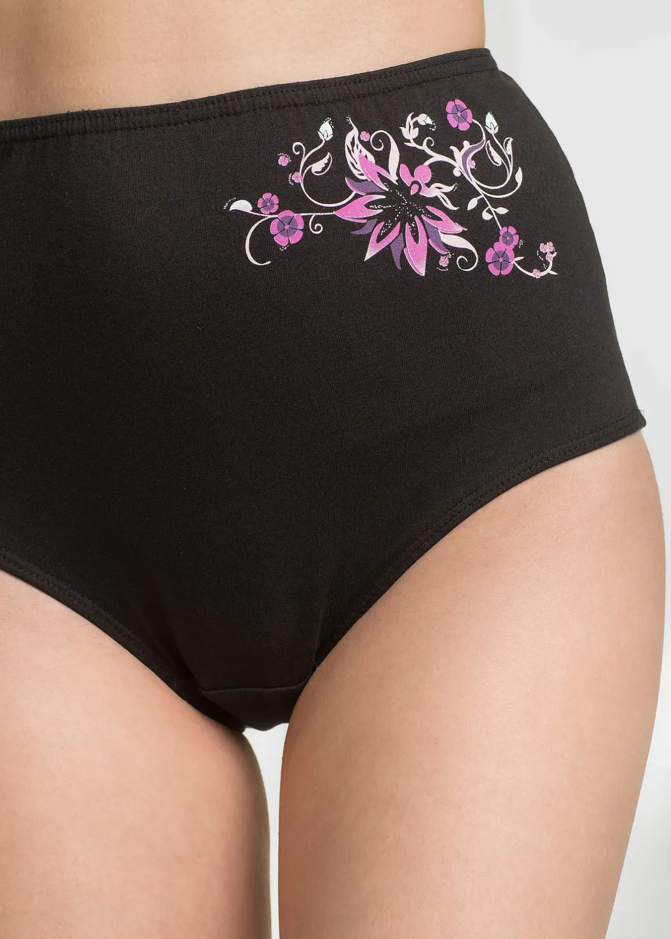 bonprix Lot de 5 slips taille haute|Femme Lingerie Coton|Bas