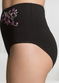 bonprix Lot de 5 slips taille haute|Femme Lingerie Coton|Bas