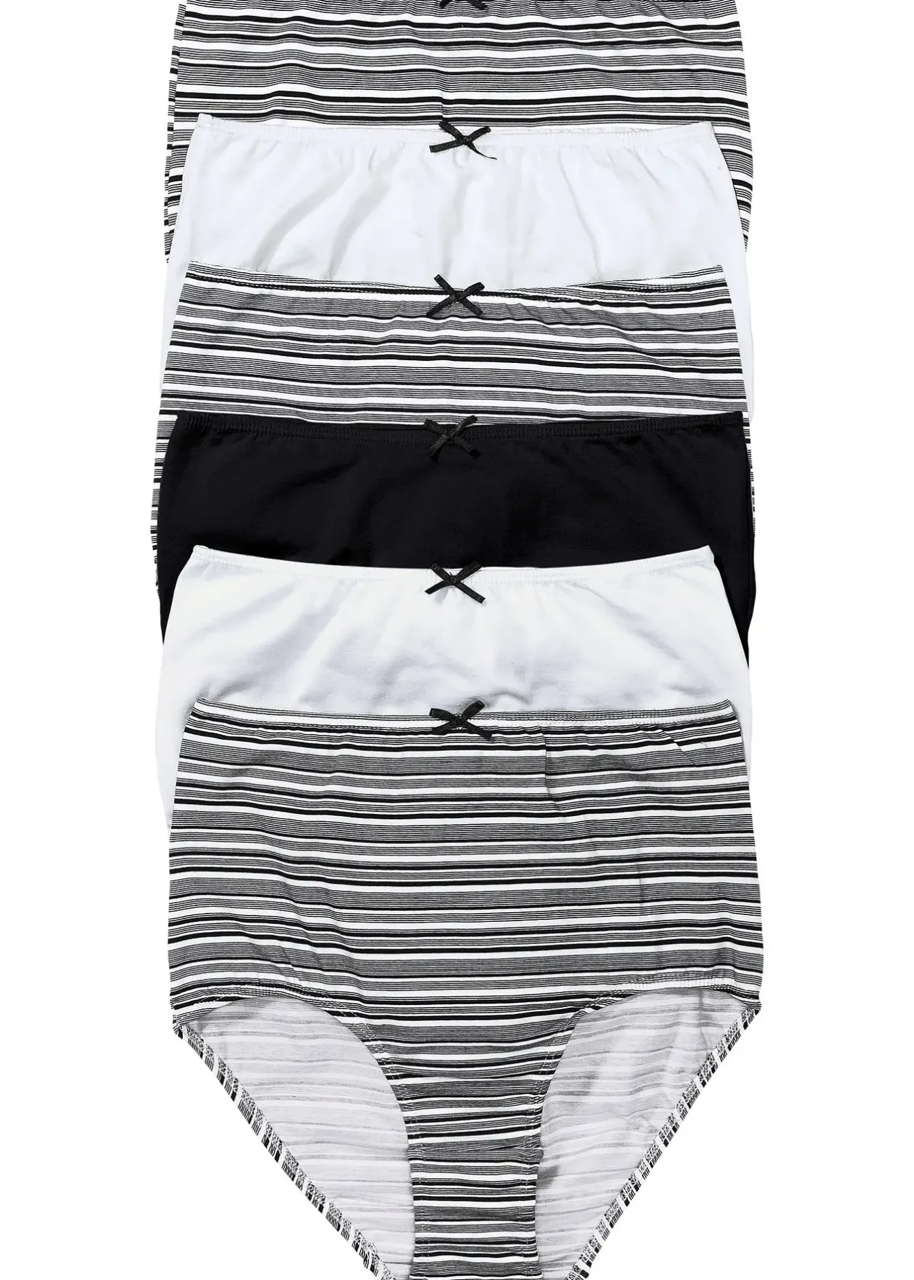 bonprix Lot de 6 slips taille haute|Femme Lingerie Coton|Bas