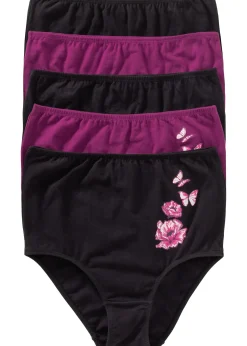 bonprix Lot de 5 slips taille haute coton|Femme Lingerie Coton|Bas