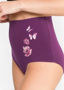 bonprix Lot de 5 slips taille haute coton|Femme Lingerie Coton|Bas