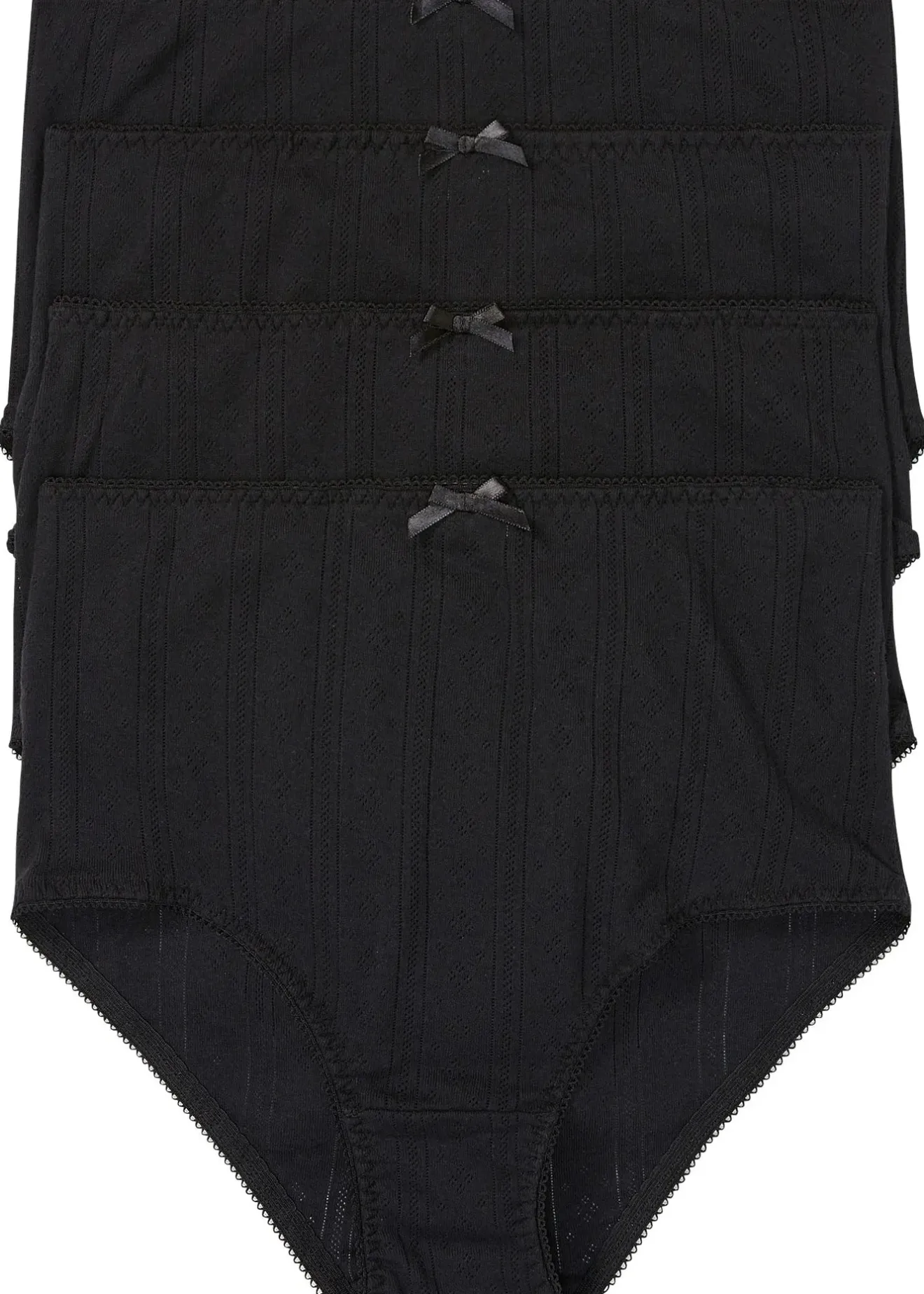 Femme bonprix Lingerie Coton|Bas|Lot de 4 slips taille haute en coton léger