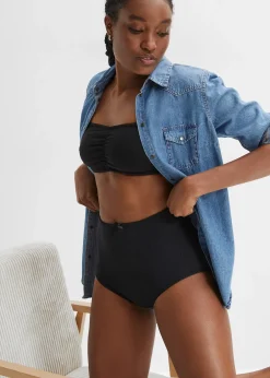 Femme bonprix Lingerie Coton|Bas|Lot de 4 slips taille haute en coton léger