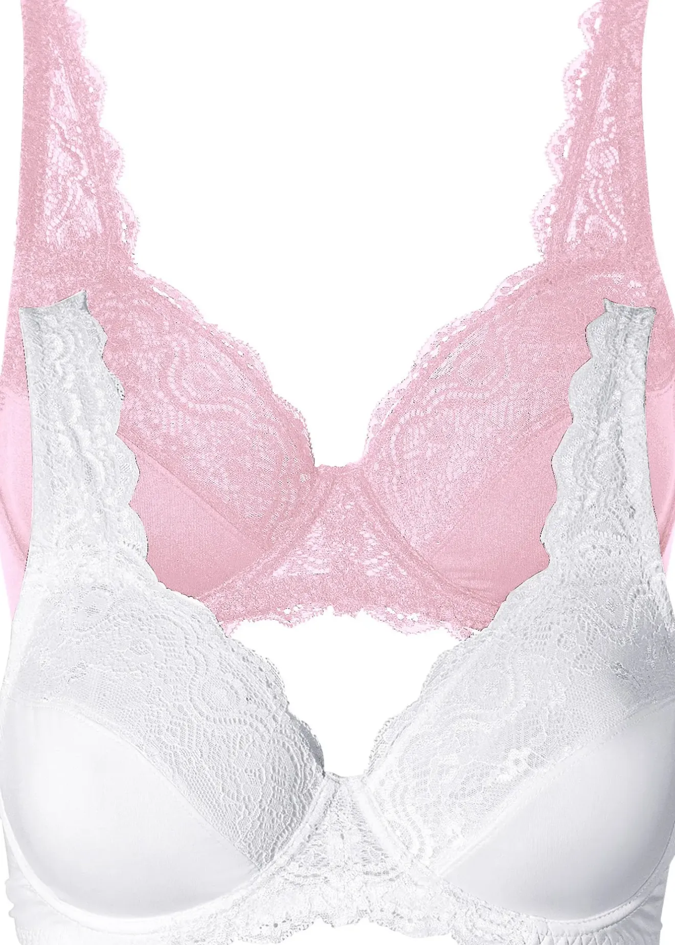 bonprix Lot de 2 soutiens-gorge à armatures et dentelle|Femme Grands Bonnets D-H|Soutiens-Gorge