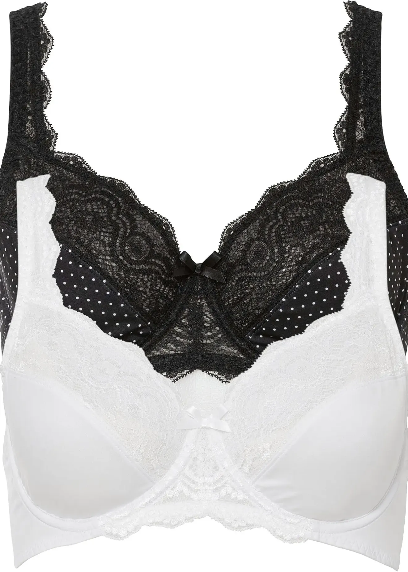 bonprix Lot de 2 soutiens-gorge à armatures et dentelle|Femme Grands Bonnets D-H|Soutiens-Gorge
