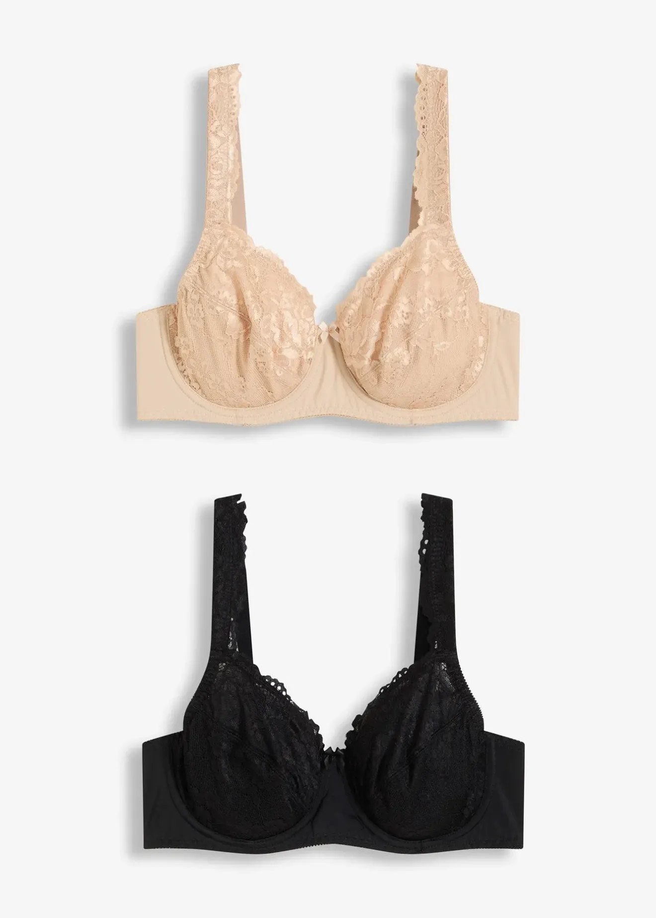 Femme bonprix Grands Bonnets D-H|Dessous|Lot de 2 soutiens-gorge à armatures et dentelle