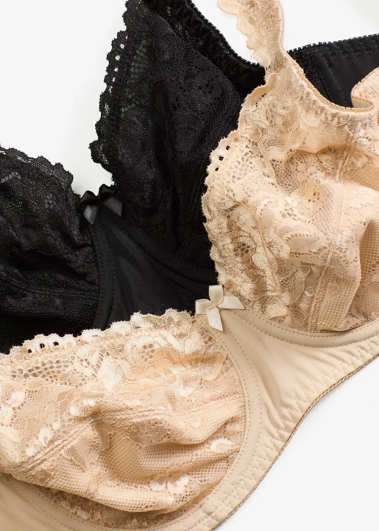 Femme bonprix Grands Bonnets D-H|Dessous|Lot de 2 soutiens-gorge à armatures et dentelle