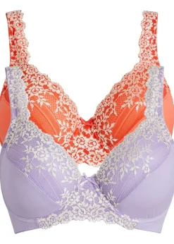 Femme bonprix Dessous|Soutiens-Gorge|Lot de 2 soutiens-gorge à armatures et dentelle