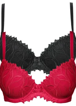 Femme bonprix Grands Bonnets D-H|Lot de 2 soutiens-gorge à coques et broderies