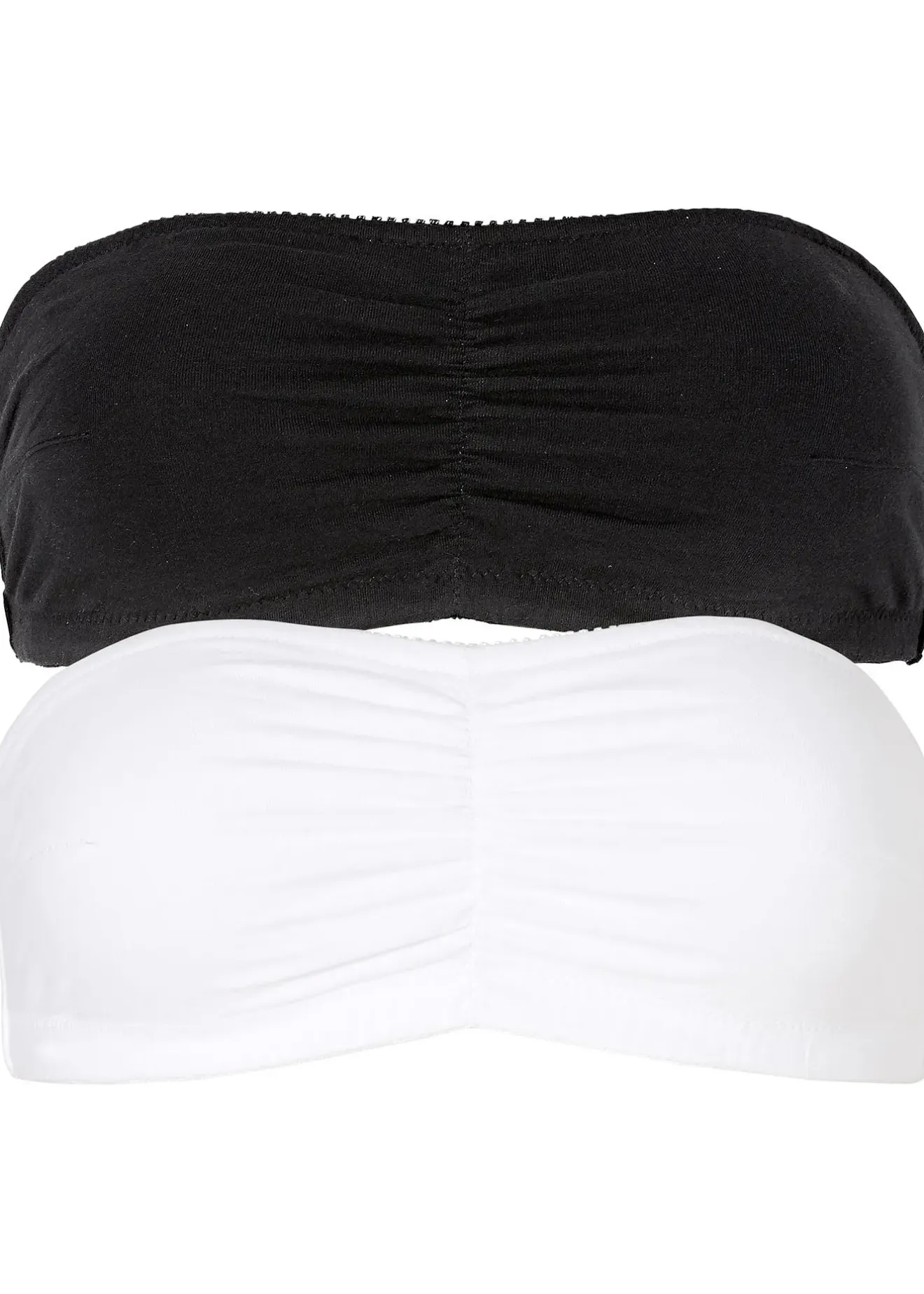 bonprix Lot de 2 soutiens-gorge bandeau coton jusqu’au bonnet B|Femme Basiques|Lingerie Coton