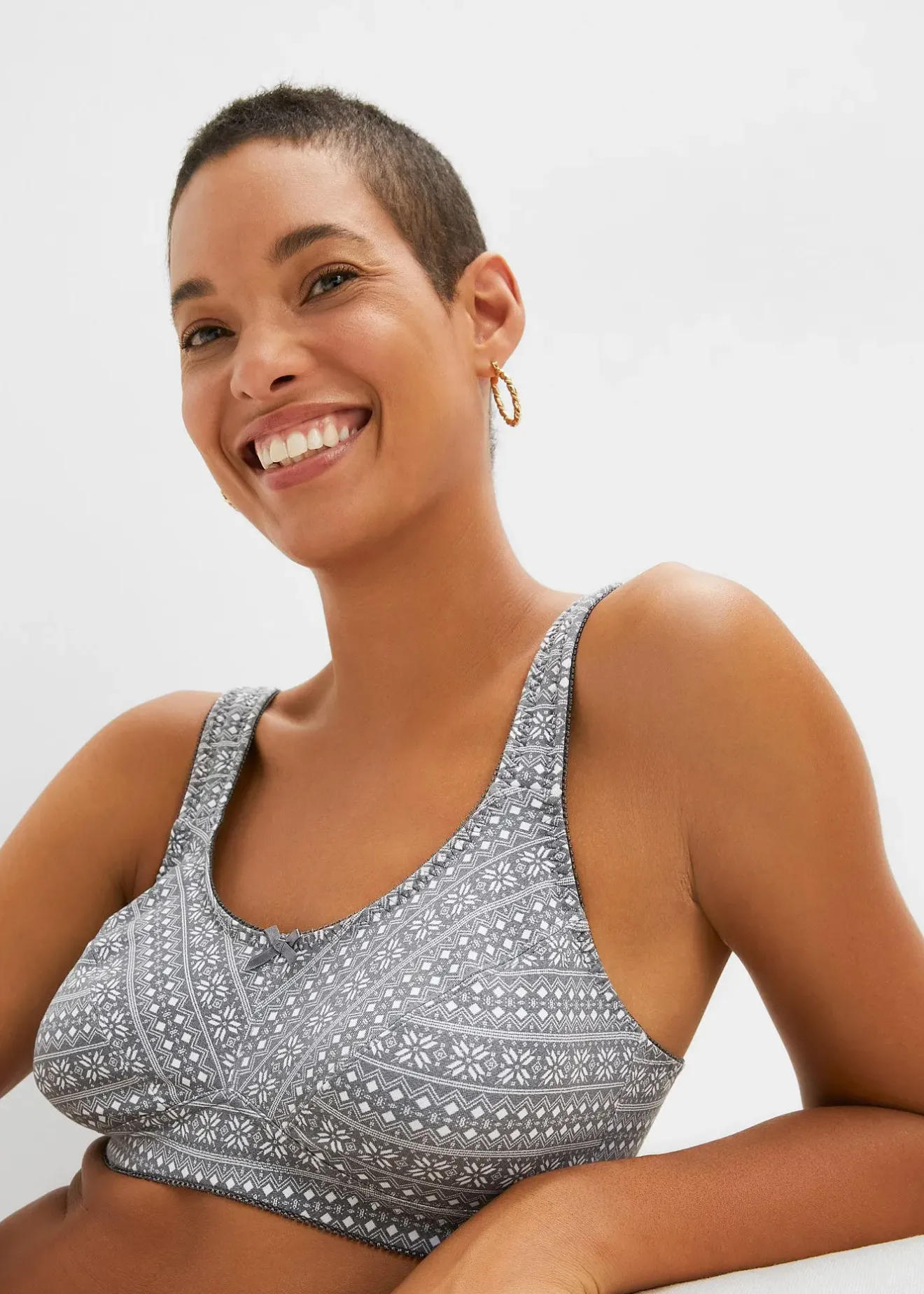 bonprix Lot de 2 soutiens-gorge coton sans armatures|Femme Lingerie Coton|Soutiens-Gorge