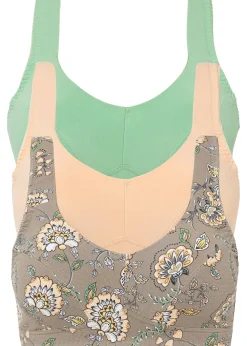 Femme bonprix Lingerie Coton|Soutiens-Gorge|Lot de 3 soutiens-gorge coton sans armatures