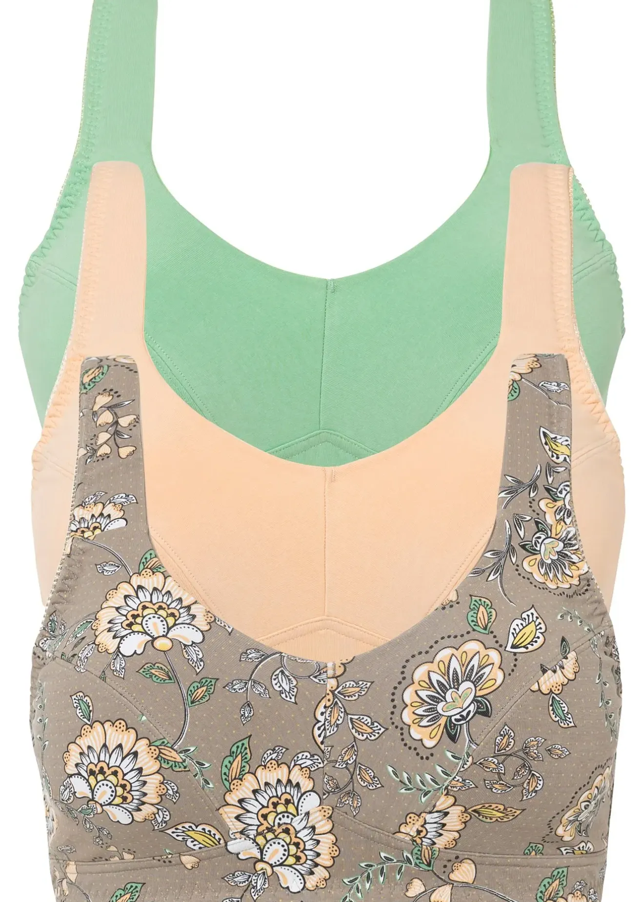 Femme bonprix Lingerie Coton|Soutiens-Gorge|Lot de 3 soutiens-gorge coton sans armatures