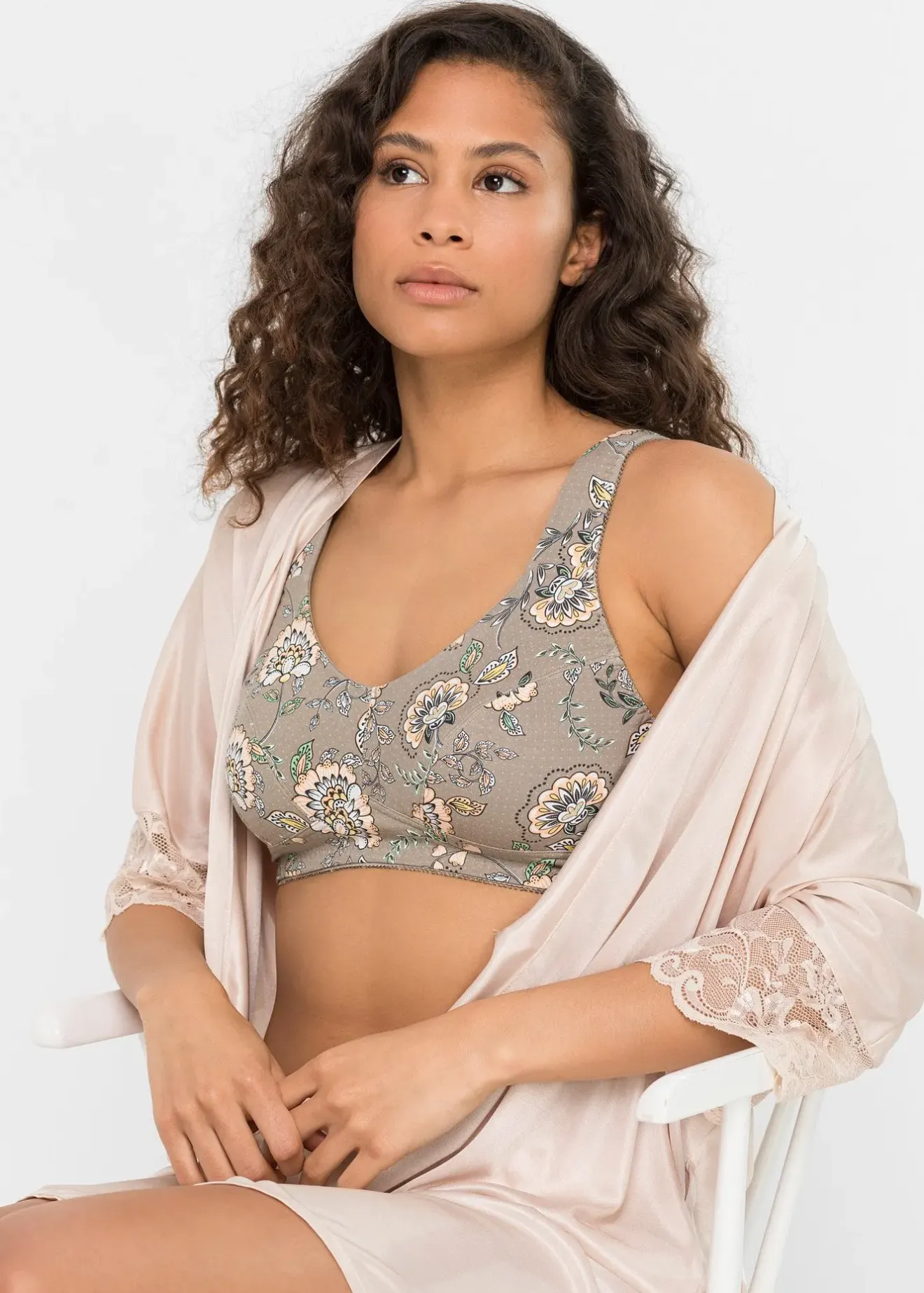 Femme bonprix Lingerie Coton|Soutiens-Gorge|Lot de 3 soutiens-gorge coton sans armatures