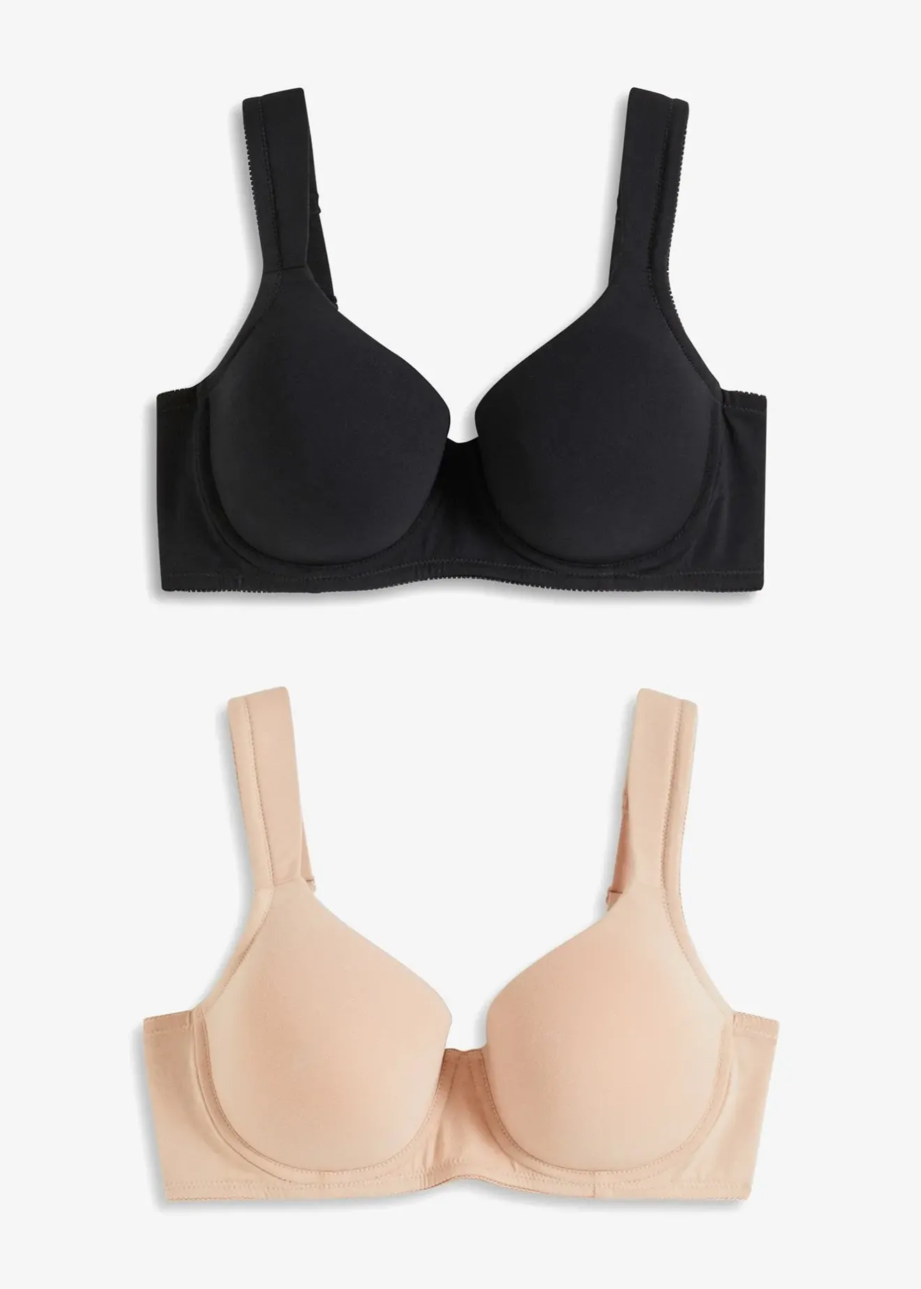 bonprix Lot de 2 soutiens-gorge coton à coques et armatures|Femme Sans Couture|Lingerie Coton