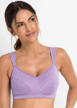 bonprix Lot de 2 soutiens-gorge coton sans armatures|Femme Basiques|Lingerie Coton