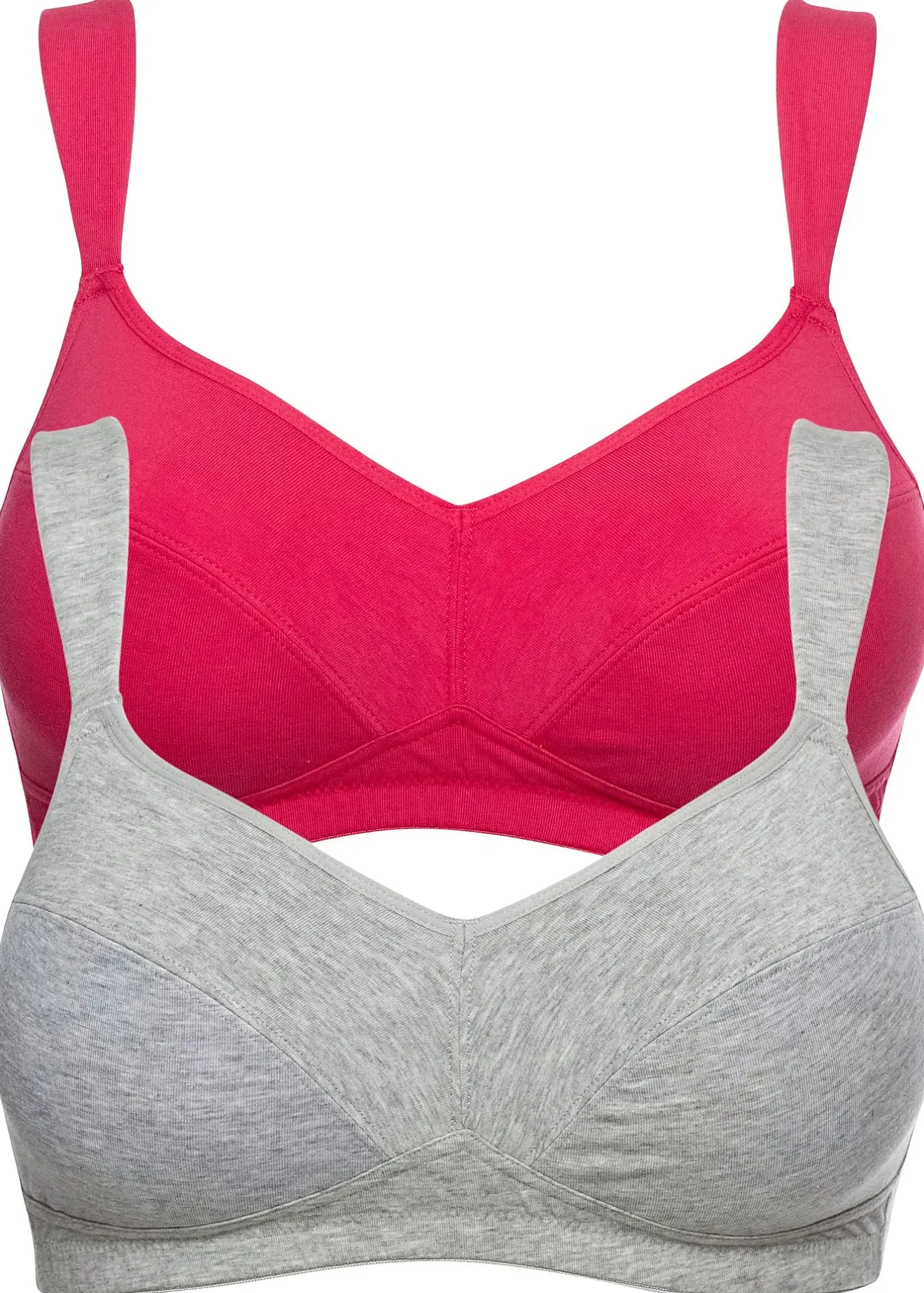 bonprix Lot de 2 soutiens-gorge coton sans armatures|Femme Basiques|Lingerie Coton