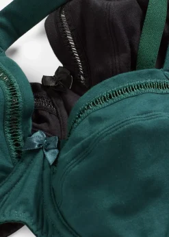 bonprix Lot de 2 soutiens-gorge coton à armatures|Femme Lingerie Coton|Soutiens-Gorge