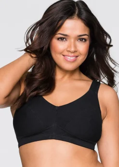 Femme bonprix Grands Bonnets D-H|Basiques|Lot de 2 soutiens-gorge coton sans armatures