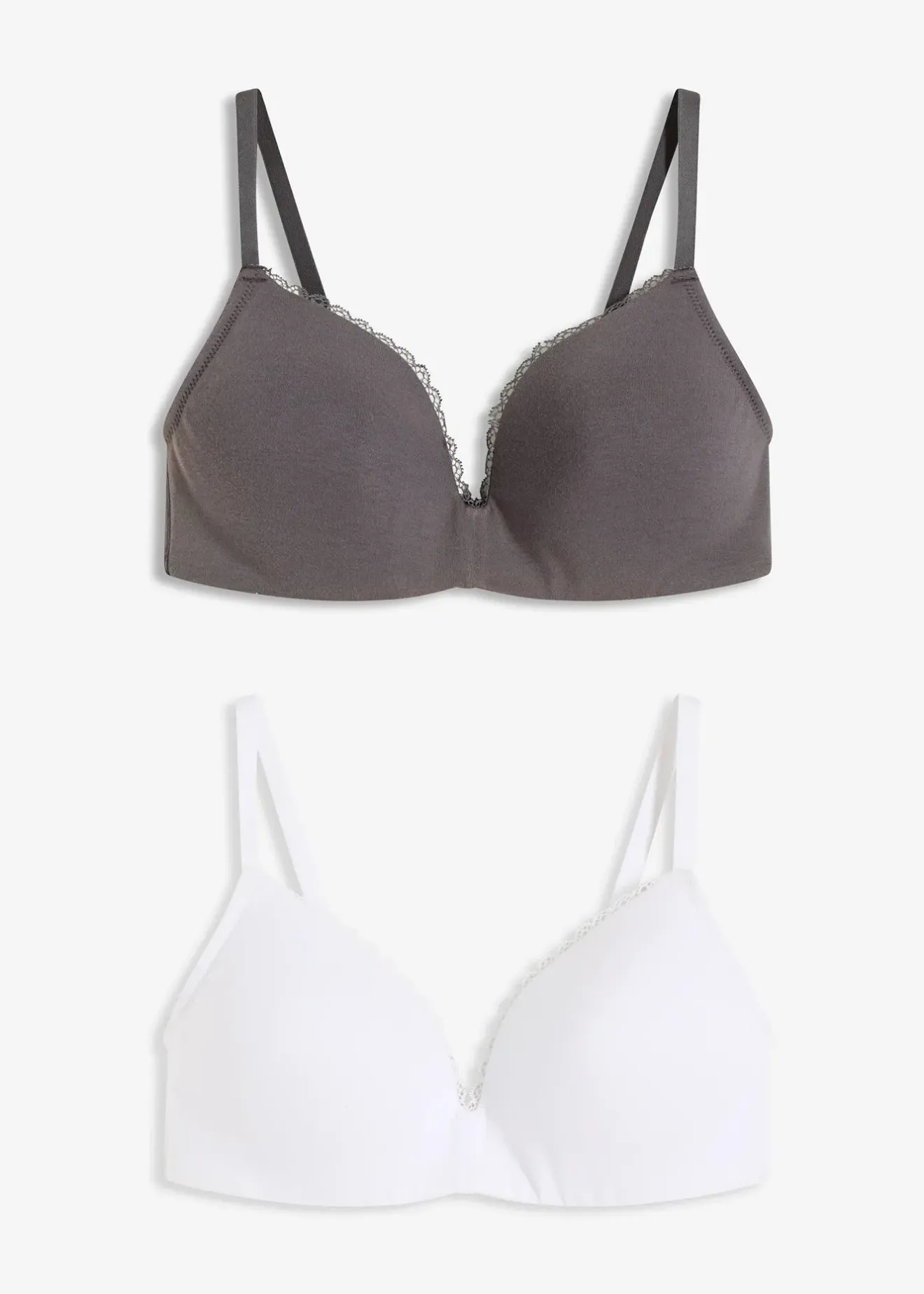 Femme bonprix Basiques|Lingerie Coton|Lot de 2 soutiens-gorge coton à coques sans armatures