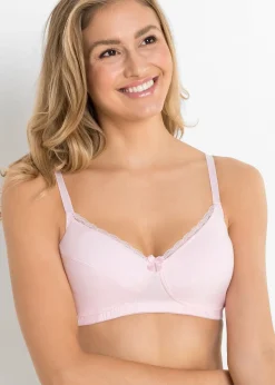 bonprix Lot de 3 soutiens-gorge coton sans armatures|Femme Grands Bonnets D-H|Basiques