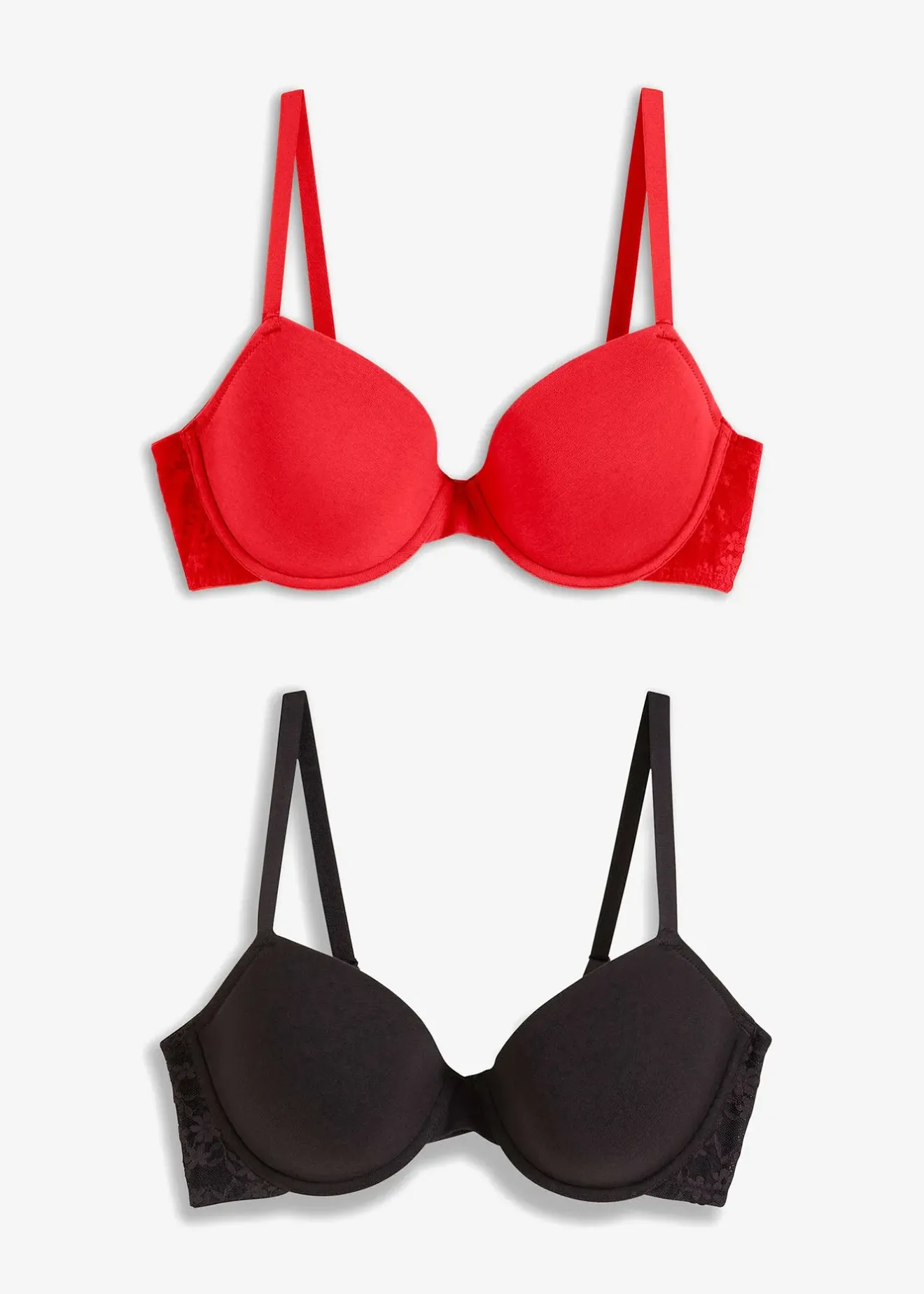 bonprix Lot de 2 soutiens-gorge coton à coques et armatures|Femme Lingerie Coton|Soutiens-Gorge