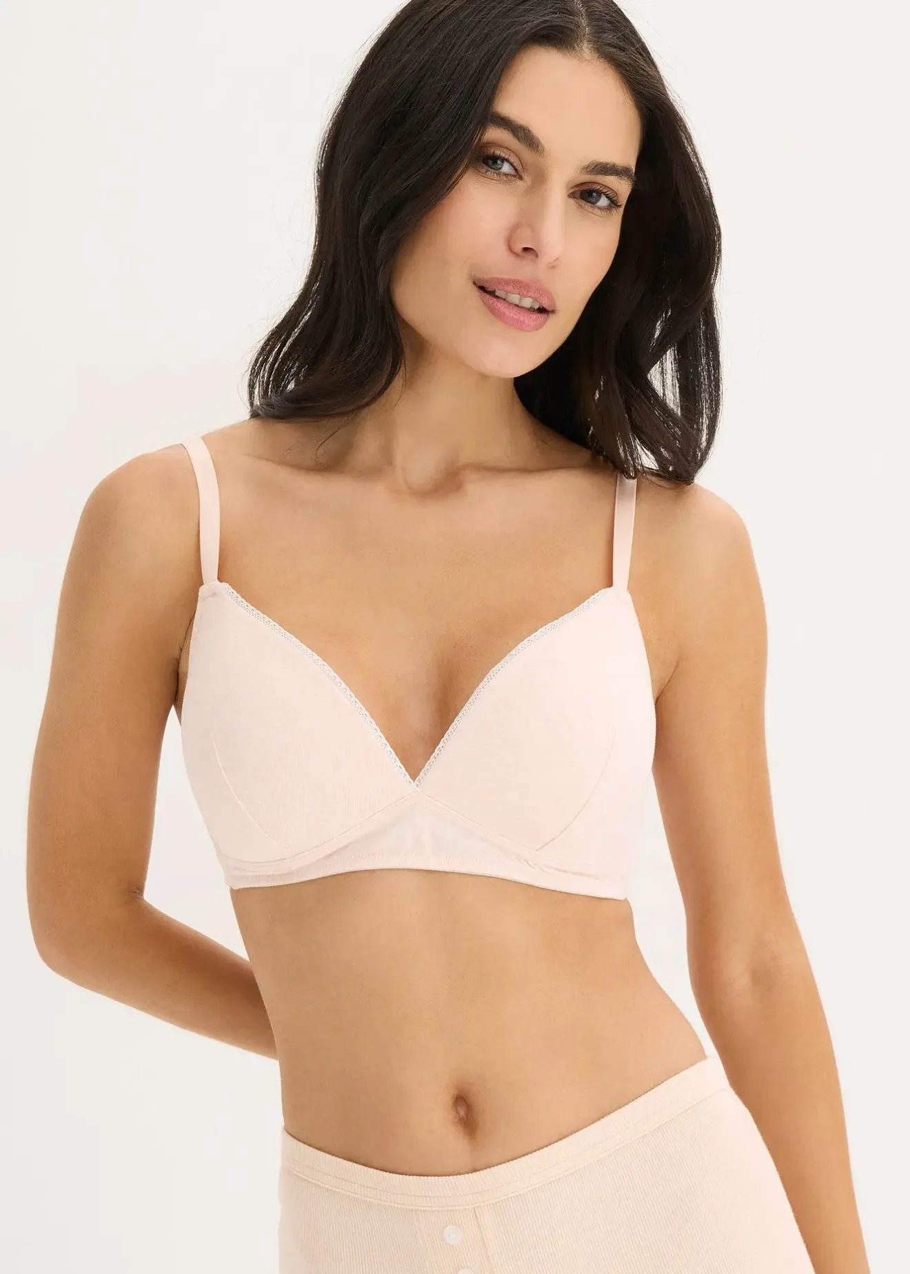 bonprix Lot de 2 soutiens-gorge coton à coques sans armatures|Femme Lingerie Coton|Soutiens-Gorge
