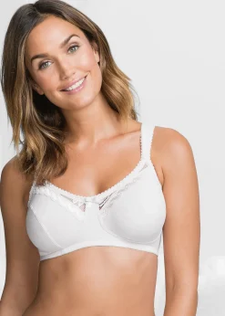 bonprix Lot de 2 soutiens-gorge coton sans armatures|Femme Grands Bonnets D-H|Basiques