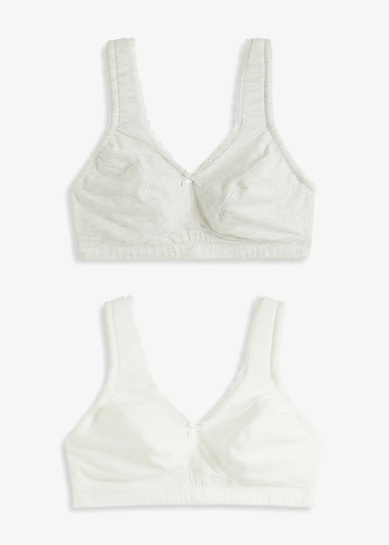 Femme bonprix Soutiens-Gorge|Grands Bonnets D-H|Lot de 2 soutiens-gorge coton minimiseurs sans armatures