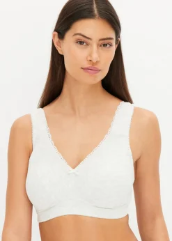 Femme bonprix Soutiens-Gorge|Grands Bonnets D-H|Lot de 2 soutiens-gorge coton minimiseurs sans armatures