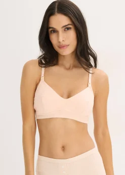 bonprix Lot de 2 soutiens-gorge d’allaitement coton sans armatures|Femme Maternité|Lingerie Coton