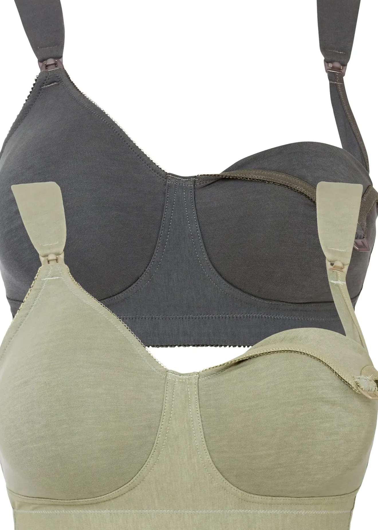 Femme bonprix Grands Bonnets D-H|Maternité|Lot de 2 soutiens-gorge d’allaitement coton sans armatures