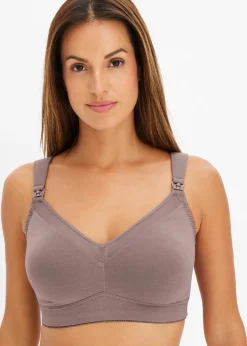 bonprix Lot de 2 soutiens-gorge d’allaitement coton sans armatures|Femme Maternité|Lingerie Coton