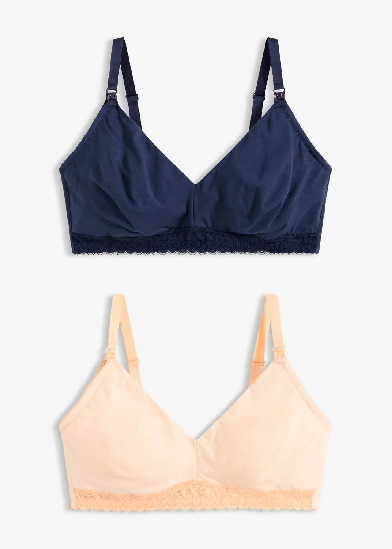 Femme bonprix Maternité|Lingerie Coton|Lot de 2 soutiens-gorge d’allaitement coton sans armatures