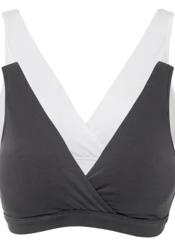 Femme bonprix Maternité|Lingerie Coton|Lot de 2 soutiens-gorge d’allaitement coton sans armatures