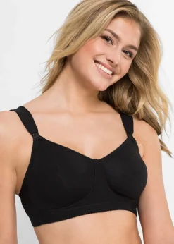 bonprix Lot de 2 soutiens-gorge d’allaitement coton sans armatures|Femme Grands Bonnets D-H|Maternité