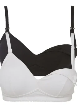 Femme bonprix Maternité|Lingerie Coton|Lot de 2 soutiens-gorge d’allaitement coton sans armatures