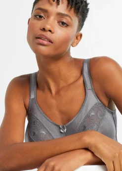 bonprix Lot de 2 soutiens-gorge grand maintien sans armatures, bretelles rembourrées|Femme Grands Bonnets D-H|Soutiens-Gorge