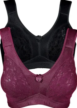 Femme bonprix Soutiens-Gorge|Lot de 2 soutiens-gorge grand maintien sans armatures, bretelles rembourrées