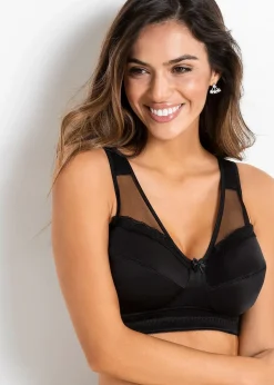 bonprix Lot de 2 soutiens-gorge grand maintien sans armatures, bretelles rembourrées|Femme Soutiens-Gorge|Grands Bonnets D-H