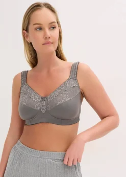 Femme bonprix Grands Bonnets D-H|Soutiens-Gorge|Lot de 2 soutiens-gorge grand maintien sans armatures avec bretelles rembourrées