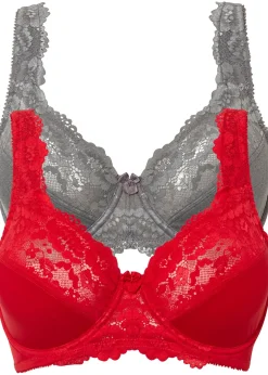 Femme bonprix Dessous|Soutiens-Gorge|Lot de 2 soutiens-gorge minimiseurs à bretelles rembourrées