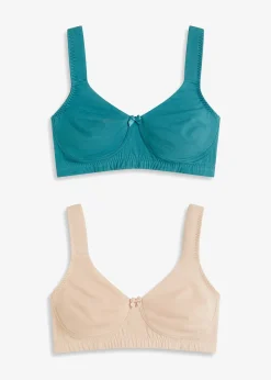 bonprix Lot de 2 soutiens-gorge minimiseurs moulés sans armatures en coton|Femme Basiques|Soutiens-Gorge