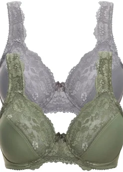 Femme bonprix Grands Bonnets D-H|Lot de 2 soutiens-gorge minimiseurs à bretelles rembourrées