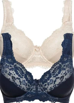 bonprix Lot de 2 soutiens-gorge minimiseurs à bretelles rembourrées|Femme Dessous|Soutiens-Gorge