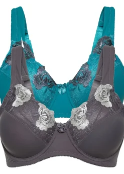 bonprix Lot de 2 soutiens-gorge minimiseurs à bretelles rembourrées|Femme Grands Bonnets D-H