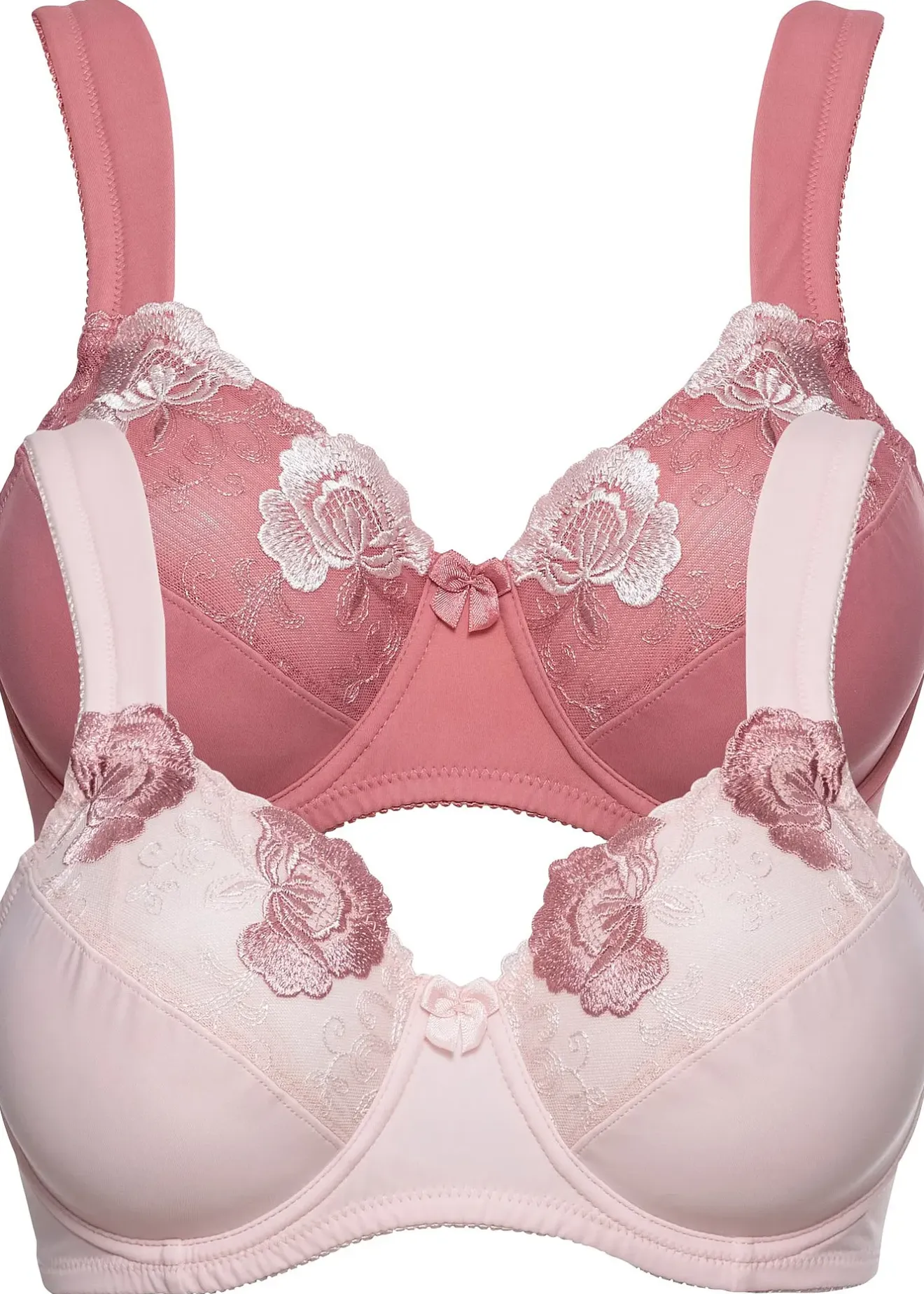 bonprix Lot de 2 soutiens-gorge minimiseurs à bretelles rembourrées|Femme Soutiens-Gorge