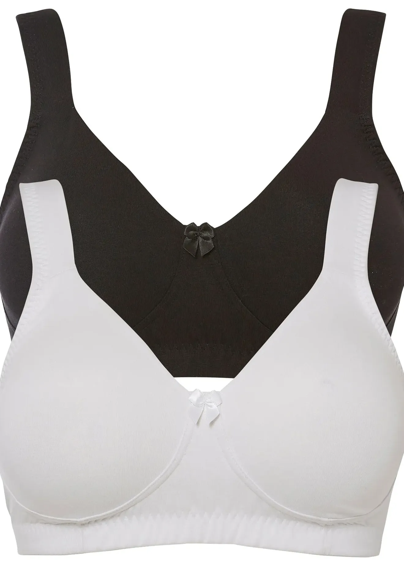 bonprix Lot de 2 soutiens-gorge minimiseurs moulés sans armatures en coton|Femme Grands Bonnets D-H
