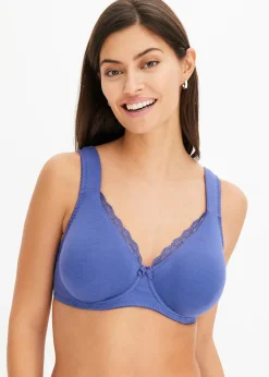 bonprix Lot de 2 soutiens-gorge moulés à armatures, non rembourrés|Femme Grands Bonnets D-H|Lingerie Coton